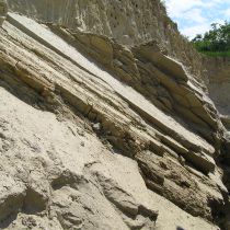 Příklad geologického podloží popických vinic