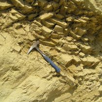 Příklad geologického podloží popických vinic